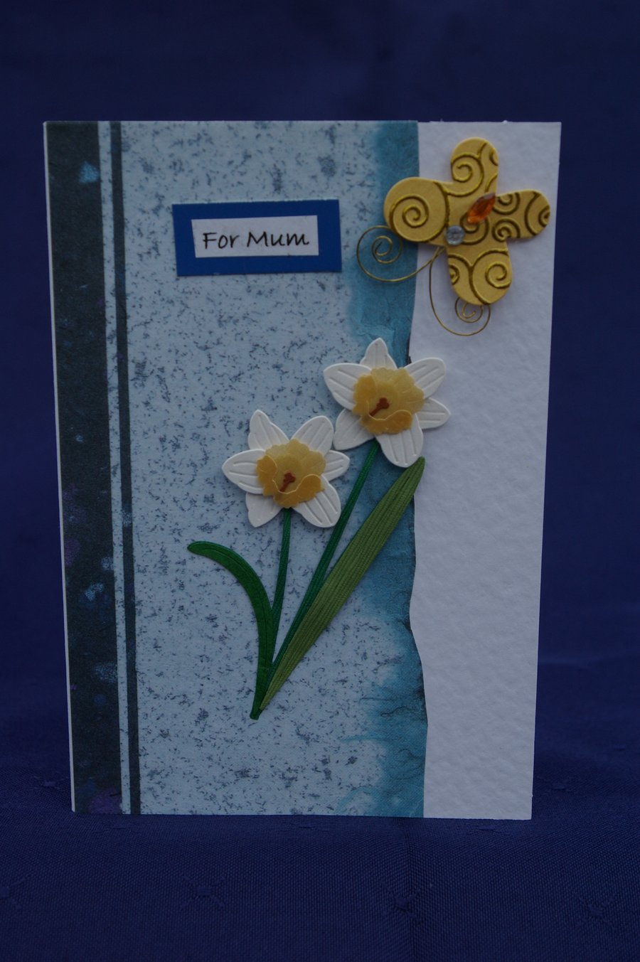 Mother's Day Card Daffodils and Butterfly