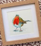 Favourite Robin Textile Framed Print  - Image 1