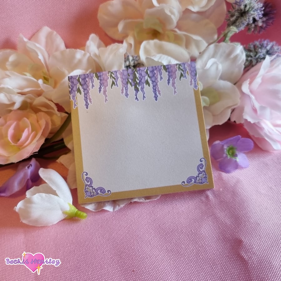 Wisteria Yellow Sticky Notes, Memo pad - Stationery Gifts - Notes