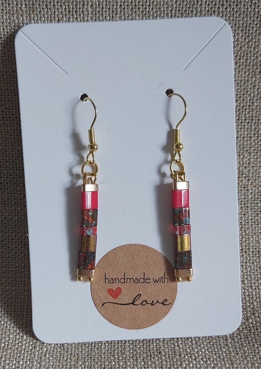 Beaded Stick Earrings
