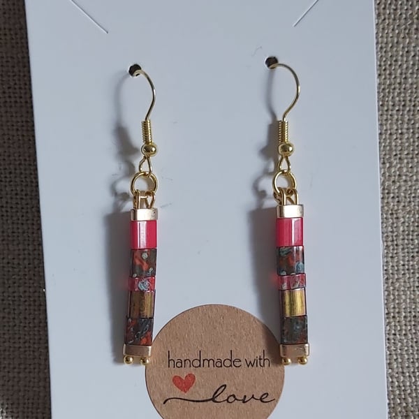 Beaded Stick Earrings