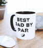 Best Dad By Par - Distressed Golf Mug: Perfect Golf Gift For Father's Day