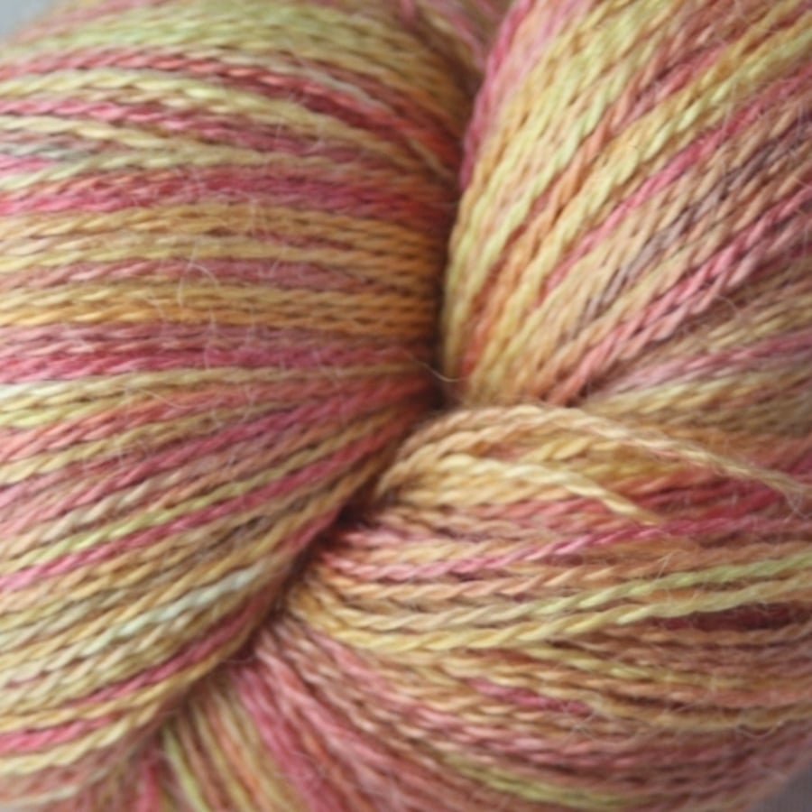 Champagne - silky baby alpaca laceweight yarn