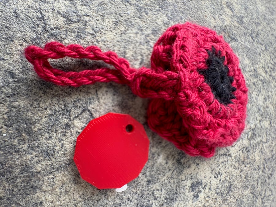 Poppy bag charm and trolley token