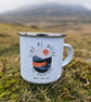 Mountain lover mug, Enamel hiking mug, perfect gift for outdoor lovers. - Image 6