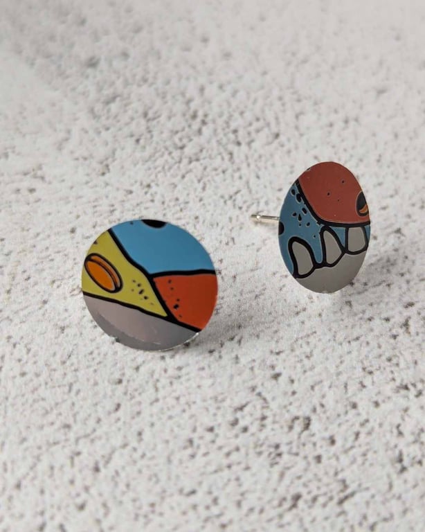 Upcycled Beavertown Beer Can Stud Earrings - Craft Beer Jewellery