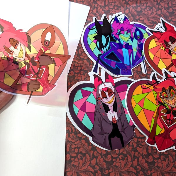 Alastor Translucent Stained Glass Stickers