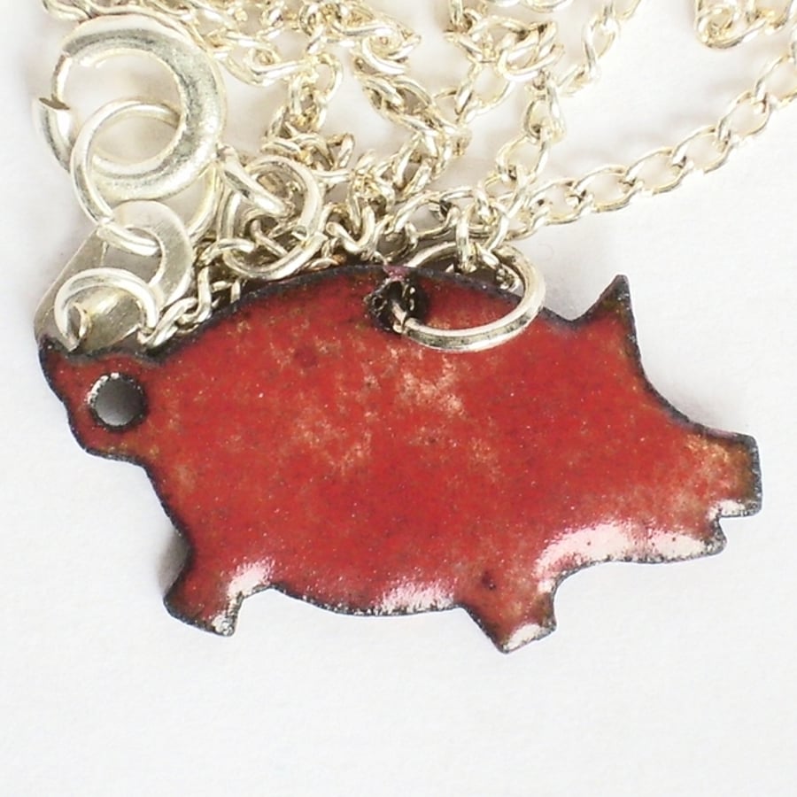 pendant - small red pig