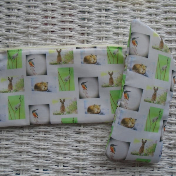 Gift Set Pencil Case & Glasses Case British Wildlife 