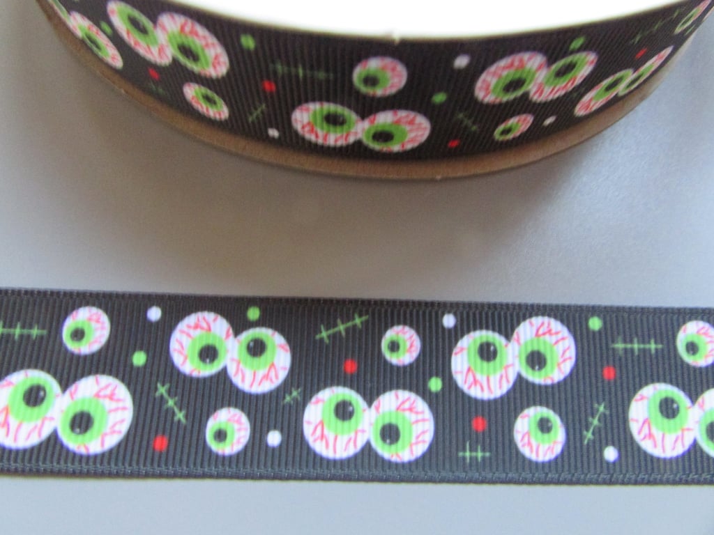 Eyeball 2.5cm Grosgrain Ribbon x 1 metre