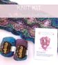 Knitting kit for flowery infinity scarf PINK ONLY - Image 2