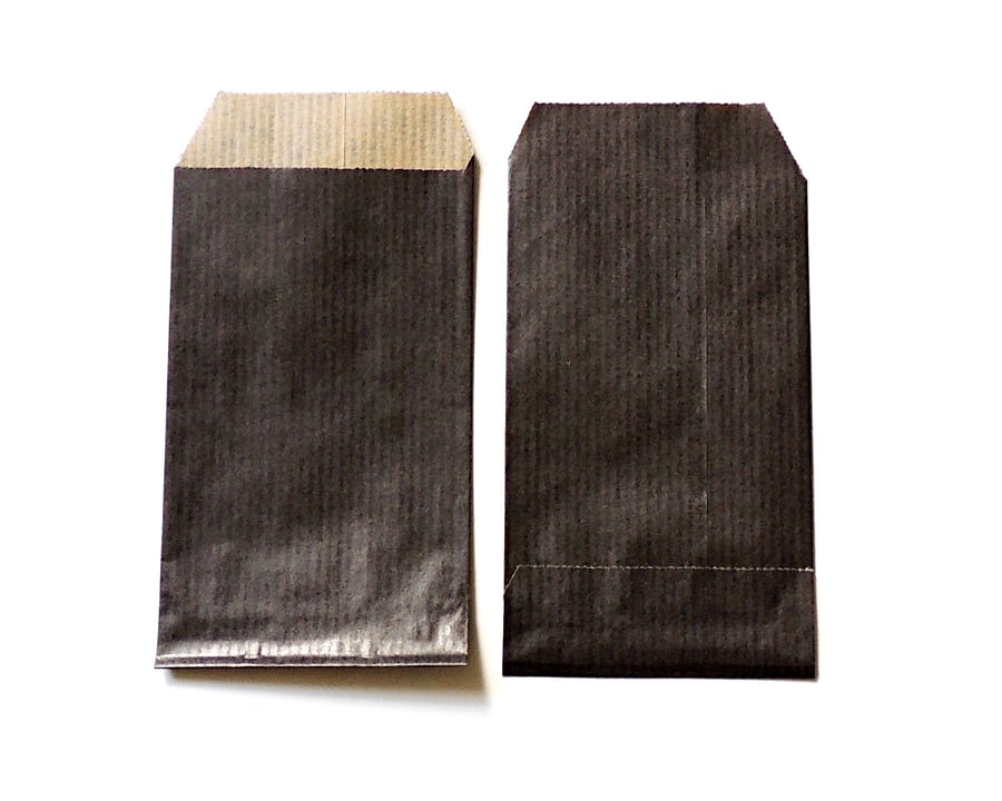 Black Kraft Paper Bag, Pack of 20 Bags, 11cm x 7cm