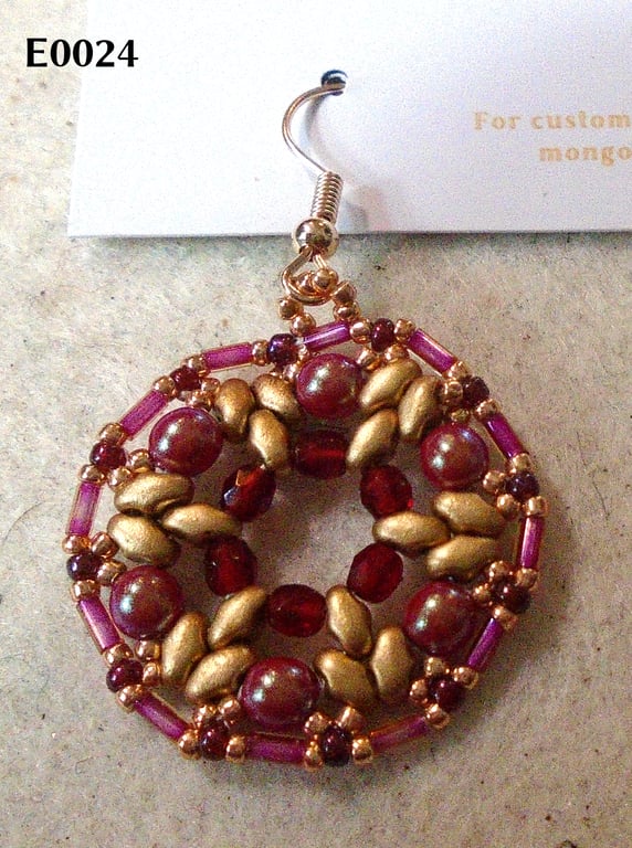 1920s-style bead earrings (customisable)