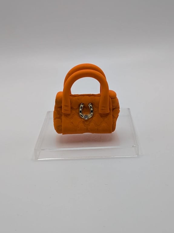 Miniature Handbag Cake Topper Polymer Clay Purse Decoration, Fashion Birthday De