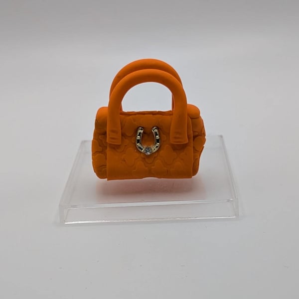 Miniature Handbag Cake Topper Polymer Clay Purse Decoration, Fashion Birthday De