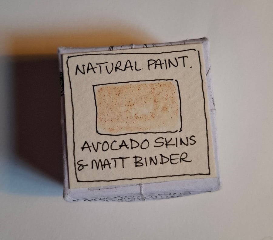Pot of Natural Hand made Watercolour Paint. Avocado. Pink