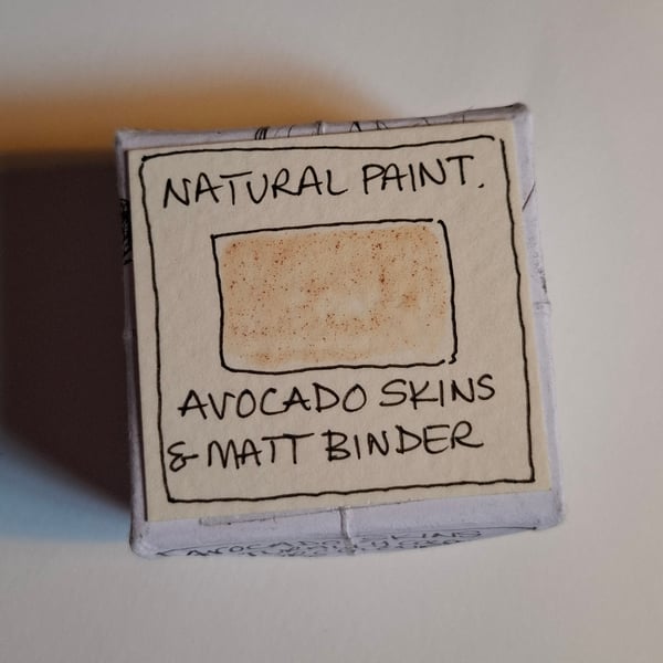 Pot of Natural Hand made Watercolour Paint. Avocado. Pink