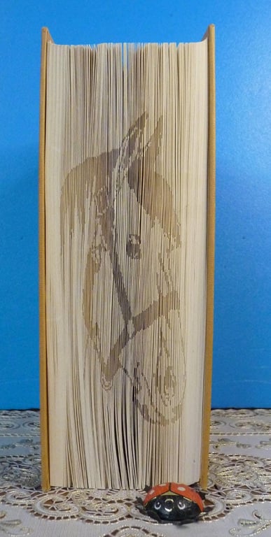 Horse Face SHADOW CUT & FOLD Book Folding Pattern - EMAILED PDF PATTERN