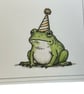 Funny Frog Birthday Card. Handmade Humorous Birthday Card. Quirky Card. - Image 4