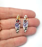 Silver Enamel Post Earrings - Image 4