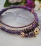 Sari bangle charm bracelet set with flowers - Image 3
