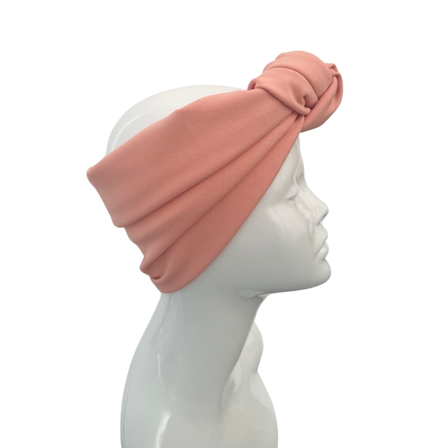 Extra Wide Headband for Women Blush Pink Yoga Headband Women's Turban Head Wrap 