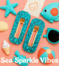 Turquoise Chunky Glitter Hair Clips - Image 5