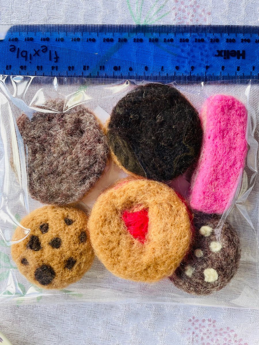 Needle felted biscuit selection