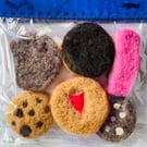 Needle felted biscuit selection