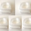 Five frosted clear tea light display stands for fused glass panels - 4mm slot