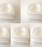 Five frosted clear tea light display stands for fused glass panels - 4mm slot