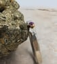 Molten Silver Pink Sapphire Ring - Size H - Image 8