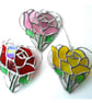 Pink Rose Heart Suncatcher Stained Glass 040 - Image 8