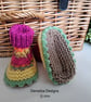 Designer Baby Girl's Hand Knitted Cable Booties  3-6  months size  - Image 3