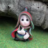 Optimistic Gnome Maiden 'Ada' 1.5" OOAK Sculpt by Ann Galvin
