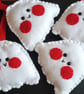 Halloween cute ghost hanging decoration hand sewn in wool blend felt