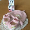 Hand Knitted Mary Jane Baby Booties 