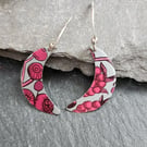 Perfectly Impefect upcycled  biscuit tin moon earrings 