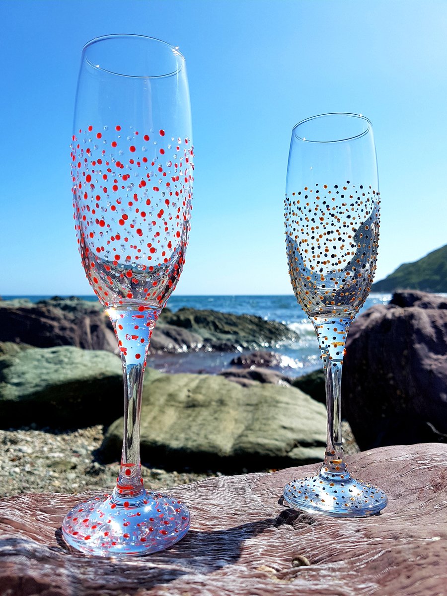 Gill's Champagne Prosecco Glass 'The Dot'