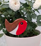Clay robin decoration, plant pot decoration, gift for indoor gardeners  - Image 3