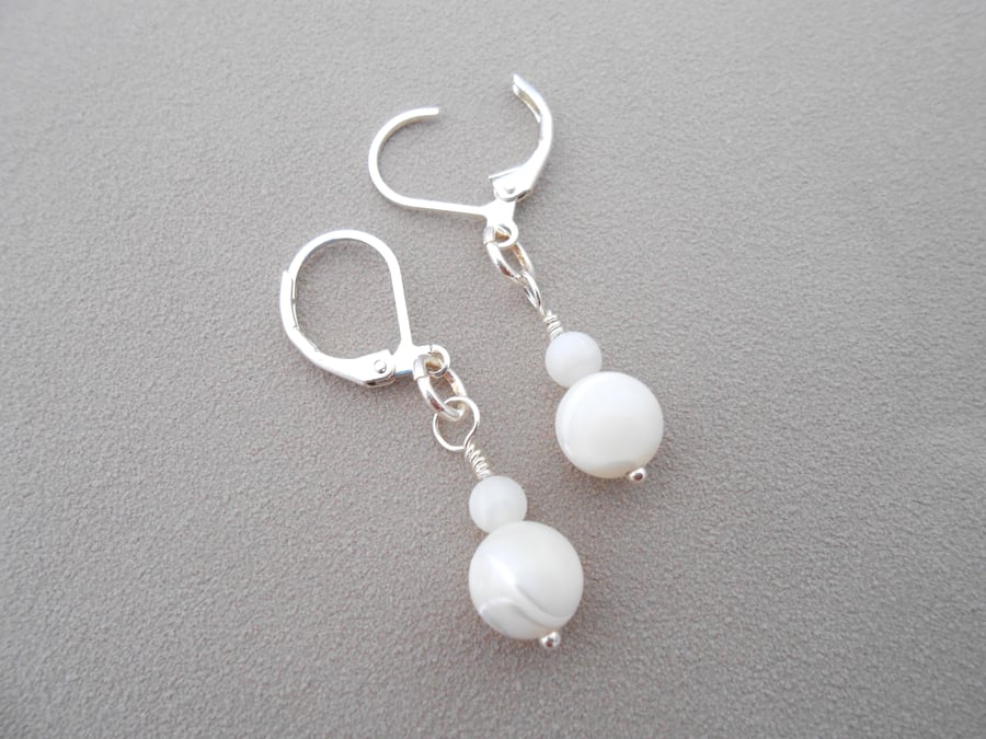 Mother of pearl dangle earrings