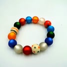 Summer Seconds - Spots and stripes stretch bracelet   