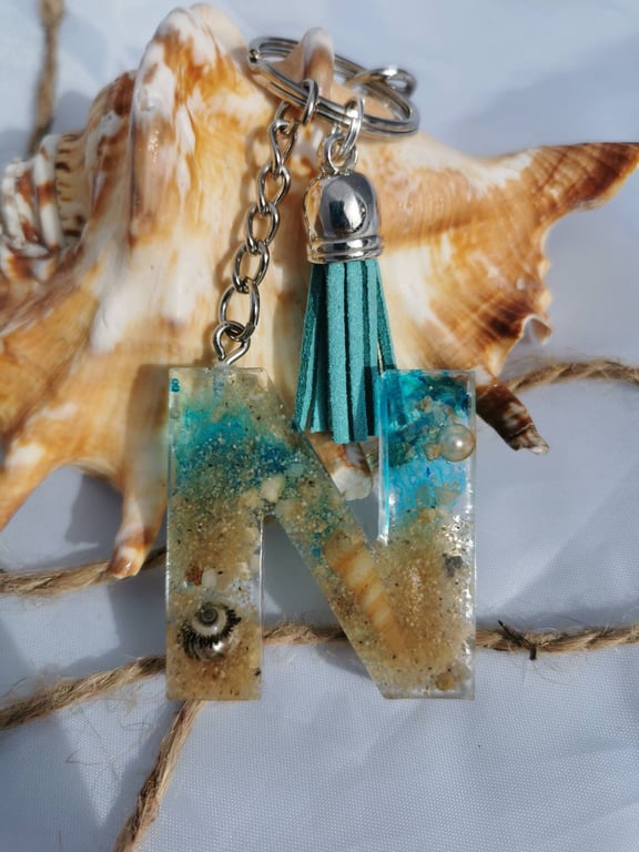 Resin Beach Keyring - N