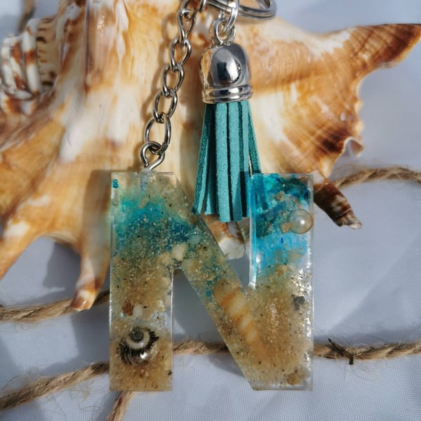 Resin Beach Keyring - N