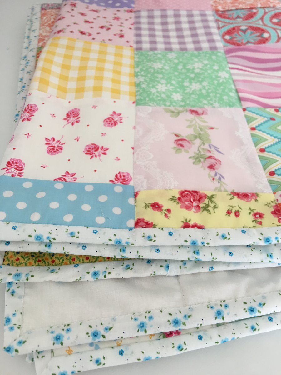 Single Patchwork quilt, Blanket, throw 