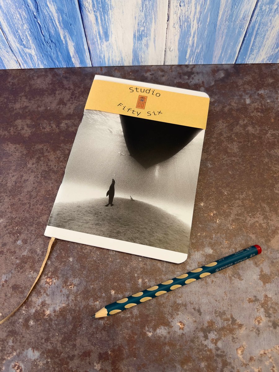 Notebook, Marine themed, A5 (ish), made from up-cycled and recycled materials.