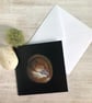 'Snuggle Up', sleeping dormouse, 14.5cm square wildlife art greetings card. - Image 2