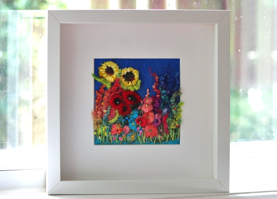 Felted Flower Border Picture