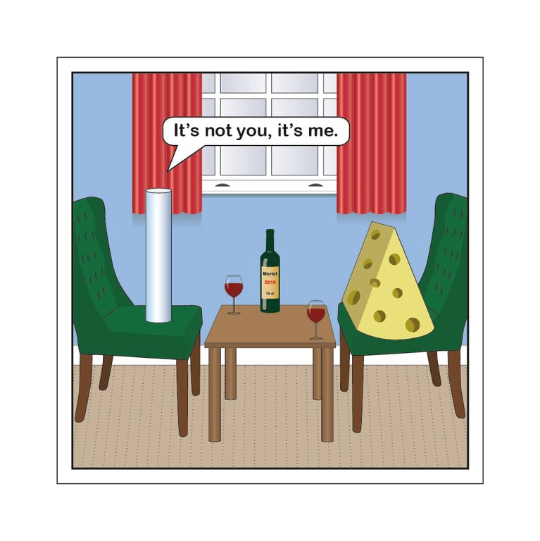 Chalk & Cheese Postcard