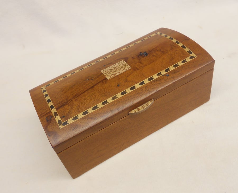 Jewllery Casket in Solid Mahogany.